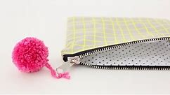 How to sew a lined Zipper Pouch--great for Beginners!
