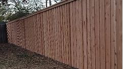 8ft cedar board on board fence for this customer. 1 day job. No down time overnight! #1dayjob #fencinglife #professional #fastwork #noregrets #getitdone #constructioncompany #fencecompany #manstuff #tools #bluecollar | Patriot Fencing & Construction