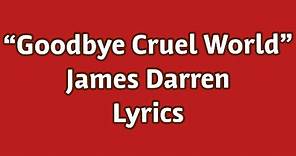 “Goodbye Cruel World” - James Darren - Lyrics