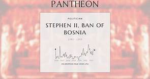 Stephen II, Ban of Bosnia Biography - Ban of Bosnia