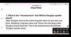 What is the “misadventure” that William Douglas speaks about ? | class 12th english | lesson 3