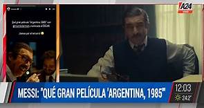 🔴 Messi: "Qué gran película 'Argentina, 1985'"