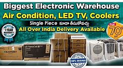 Flat 70% Discount - Air Conditions, Android LED TV, Coolers Factory Outlet In Hyderabad - In Telugu