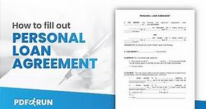 How to Fill Out Personal Loan Agreement Online | PDFRun