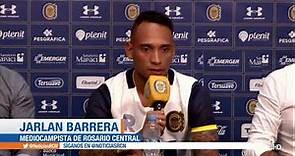 Jarlan Barrera fue presentado como nuevo jugador de Rosario Central
