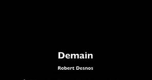 "Demain" de Robert Desnos : lecture