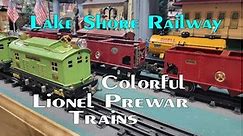 Lionel Prewar O Gauge Colorful Tinplate Trains Running on T Rail Lake Shore Railway No 154