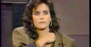 Courteney Cox on Late Night With David Letterman in 1987