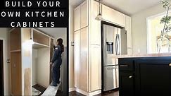 DIY Kitchen Cabinets | How to Build a Cabinet Fridge | Kitchen Makeover Part 2