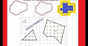 How to find the areas of irregular shapes (including Pick's formula)