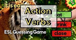 Action verbs for ESL students | English Guessing Game + Free Worksheets