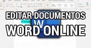 Usa Word online para editar documentos gratis www.informaticovitoria.com