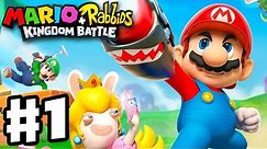Mario Rabbids Kingdom Battle - Gameplay Walkthrough Part 1 - World 1 Ancient Gardens! 2 Hours!