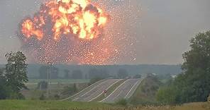 Massive explosion at Ukrainian military ammunitions depot