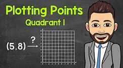 How to Plot Points on a Coordinate Plane (Quadrant 1) | Positive Coordinates | Math with Mr. J