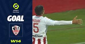 Goal Riad NOURI (45' +2 - ACA) AC AJACCIO - RC STRASBOURG ALSACE (4-2) 22/23