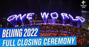 Full Closing Ceremony | #Beijing2022