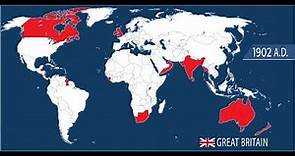 Rise and fall of the British Empire - In Map Every Year