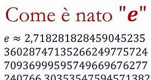 Il numero e di Eulero - Cos'è in concreto