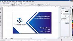 How to create a Company business card - Corel Draw