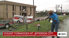 Extensive damage from tornado in Jefferson City, Missouri