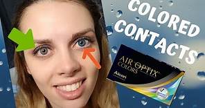I TRY EVERY AIR OPTIX COLORS - COLORED CONTACT LENSES ON DARK EYES