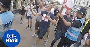 Clashes erupt during English Defence League march in Worcester