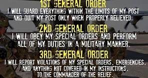 The 3 US Army General Orders (1 hr. Loop)