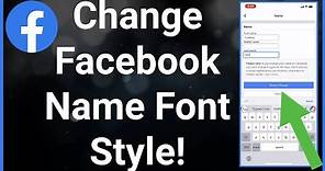 How To Change Facebook Name Font Style