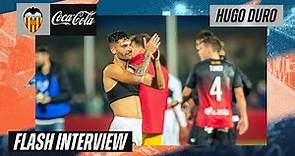 FLASH INTERVIEW DE HUGO DURO TRAS EL PARTIDO ANTE EL CF LA NUCÍA