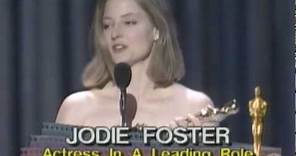 Jodie Foster Wins Best Actress: 1989 Oscars