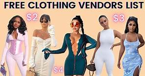 FREE WHOLESALE CLOTHING VENDORS LIST | START YOUR OWN ONLINE BUSINESS !!!