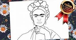 Cómo dibujar a Frida Kahlo paso a paso / How to draw Frida Kahlo step by step