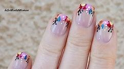 FRENCH MANICURE DESIGNS #11 Easy & Cheerful Floral Nail Art