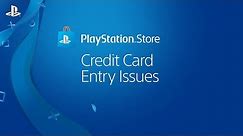Credit Card Troubleshooting for PlayStation Store