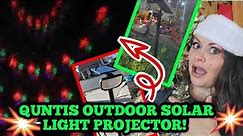 QUNTIS Solar Holiday Outdoor Light Projection UNBOXING & Review! Disability Friendly Decor!