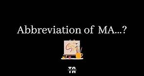 Abbreviation of MA? | Academic Degrees.
