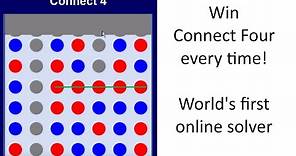 Win At Connect Four Every Time! The World's First Online Connect 4 Solver