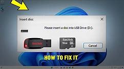 Fix Please insert a disk into USB Drive (x:) | How To Solve PLEASE INSERT A DISK INTO usb drive 🛠️