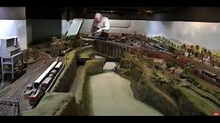 Incredible huge model railway layout in a basement