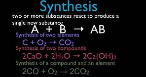 Chemical Reaction (5 of 11) Synthesis Reactions, an Explanation