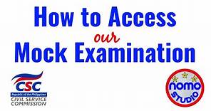 How to Access our Mock Exam