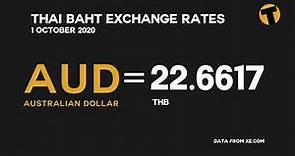 Today's world currency rates v Thai Baht - October 1