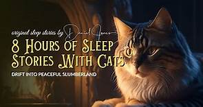 ALL NIGHT SLEEP STORIES with CATS | Storytelling & Rain | 8 Hours of Stories - No Ads, Black Screen