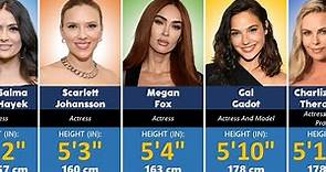 Height comparison of hollywood actresses | Shortest to Tallest Actresses