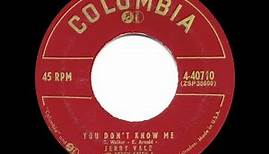 1956 HITS ARCHIVE: You Don’t Know Me - Jerry Vale
