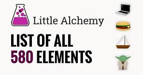 Little Alchemy CHECKLIST - All 580 Items In Order