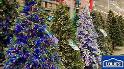 LOWE'S CHRISTMAS DECORATIONS CHRISTMAS TREES ORNAMENTS SHOP WITH ME SHOPPING STORE WALK THROUGH
