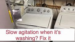 Whirlpool washer slow agitation when it’s washing. Diagnostic-Repair