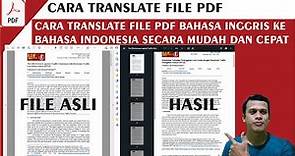 2 Cara Translate/Terjemah File PDF Bahasa Inggris ke Bahasa Indonesia | Mudah& Cepat